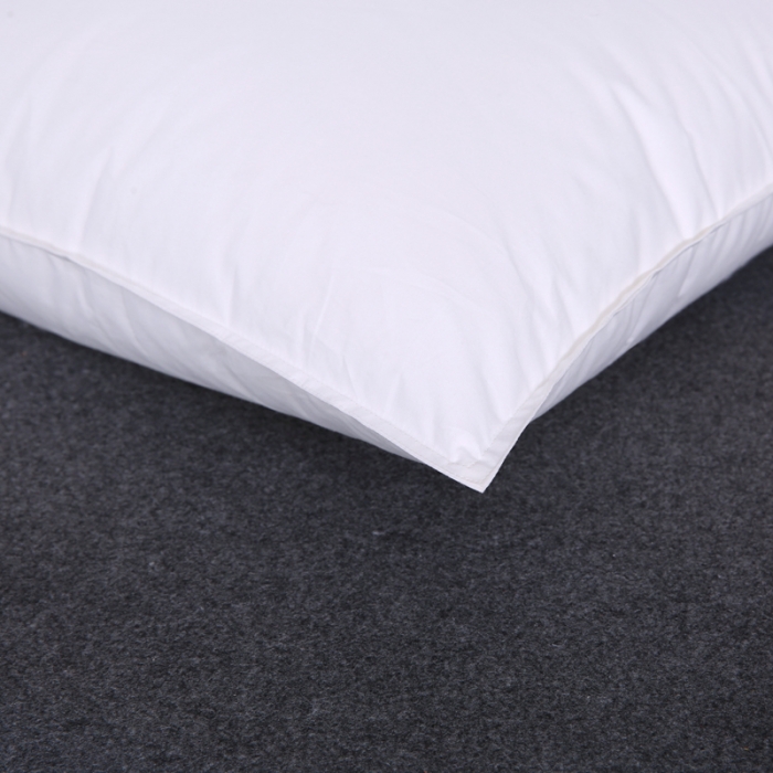 91家纺网 家纺一手货源 找家纺 全棉贡缎双针护颈羽丝绒枕芯可水洗护颈枕头单人舒适软枕