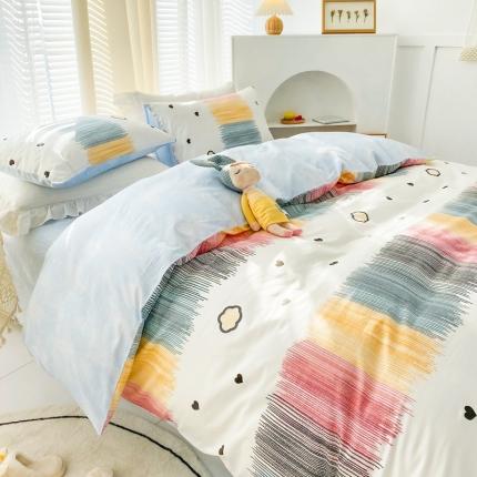91家纺网 家纺一手货源 找家纺 优彩2022新款全棉13372印花单被套 色彩地带