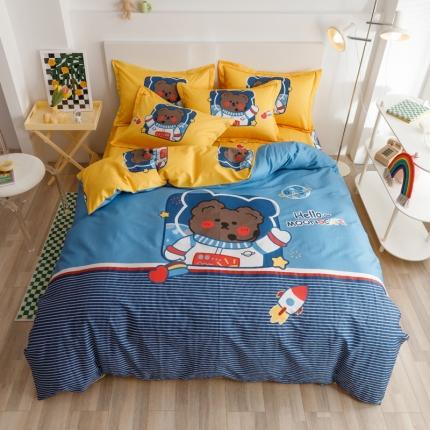 91家纺网 家纺一手货源 找家纺 （总）金爱家 2023新款大版纯棉卡通四件套