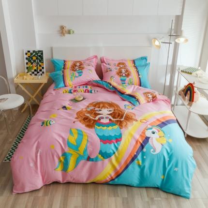 91家纺网 家纺一手货源 找家纺 （总）金爱家 2023新款大版纯棉卡通四件套