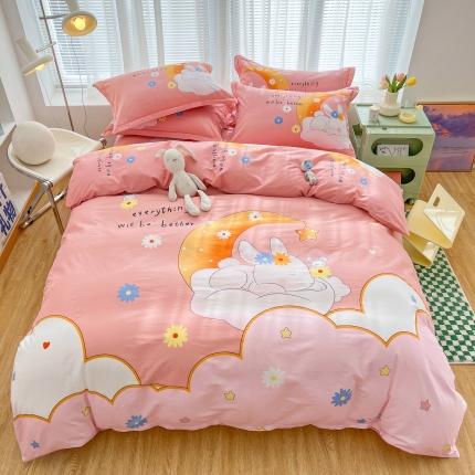 91家纺网 家纺一手货源 找家纺 （总）金爱家 2023新款大版纯棉卡通四件套