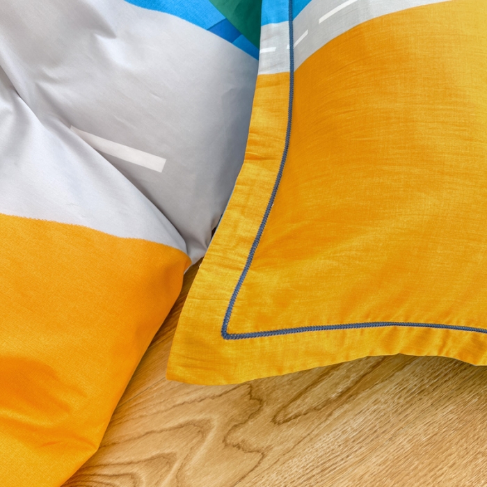 91家纺网 家纺一手货源 找家纺 金爱家 2023新款大版纯棉卡通四件套 牧恩游记