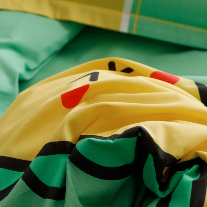 91家纺网 家纺一手货源 找家纺 金爱家 2023新款大版纯棉卡通四件套 糖宝乐