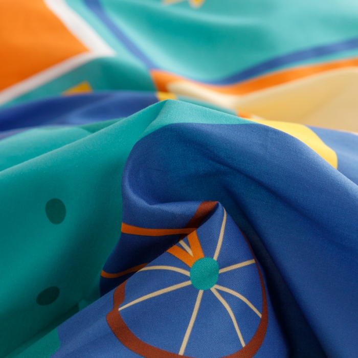 91家纺网 家纺一手货源 找家纺 金爱家 2023新款大版纯棉卡通四件套 五彩斑斓