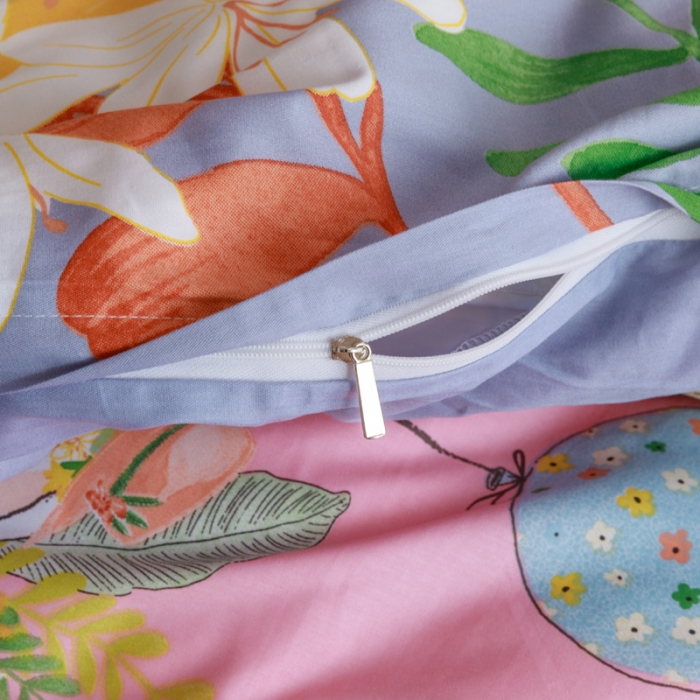 91家纺网 家纺一手货源 找家纺 金爱家 2023新款大版纯棉卡通四件套 圆梦公主粉