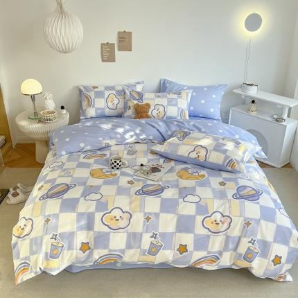 91家纺网 家纺一手货源 找家纺 寐居家纺 2022新款全棉印花四件套 星空