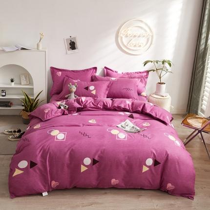 91家纺网 家纺一手货源 找家纺 优家居 2023新款植物羊绒四件套 安吉尔