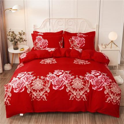 91家纺网 家纺一手货源 找家纺 优家居 2023新款植物羊绒四件套 古韵花秀