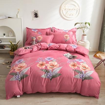 91家纺网 家纺一手货源 找家纺 优家居 2023新款植物羊绒四件套 花语