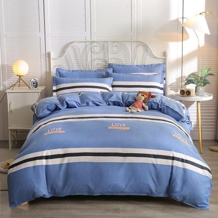 91家纺网 家纺一手货源 找家纺 优家居 2023新款植物羊绒四件套 快乐星期天