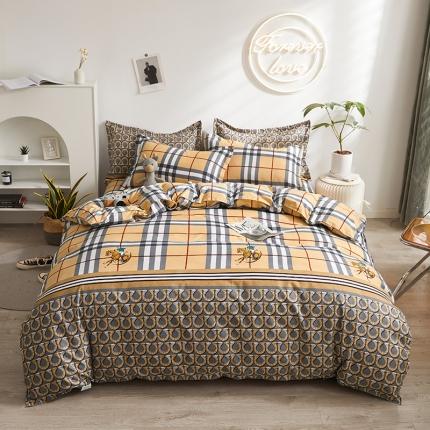 91家纺网 家纺一手货源 找家纺 优家居 2023新款植物羊绒四件套 骑士