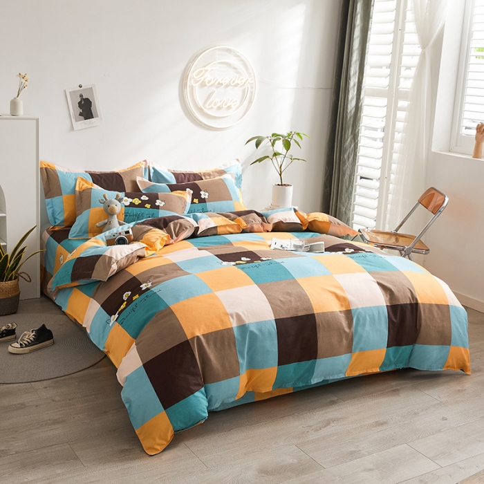 91家纺网 家纺一手货源 找家纺 优家居 2023新款植物羊绒四件套 布莱格