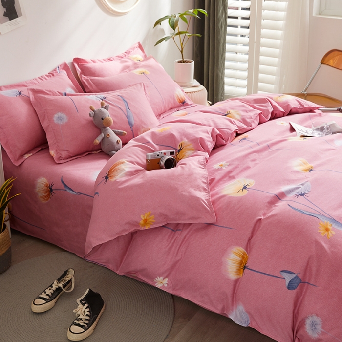 91家纺网 家纺一手货源 找家纺 优家居 2023新款植物羊绒四件套 春暖花开