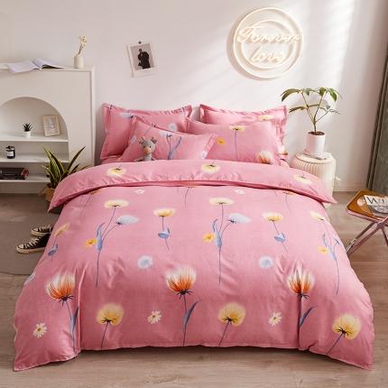 优家居 2023新款植物羊绒四件套 春暖花开