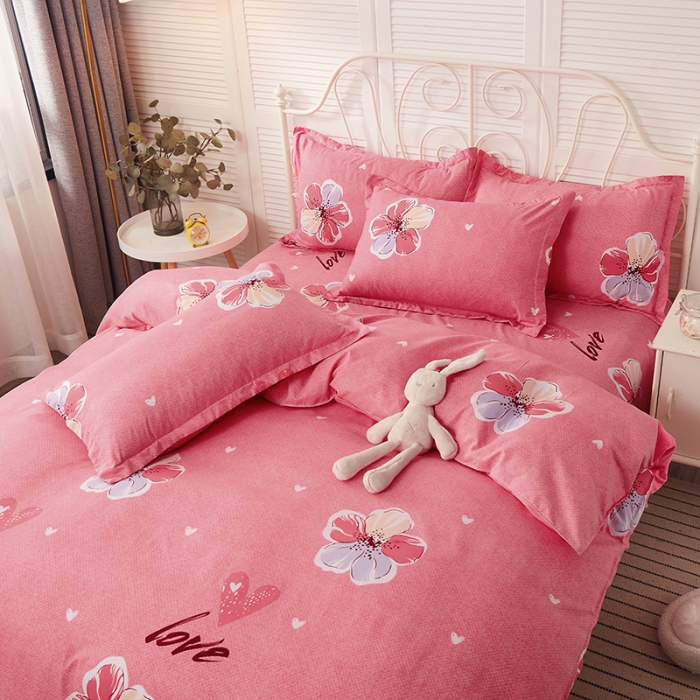 91家纺网 家纺一手货源 找家纺 优家居 2023新款植物羊绒四件套 点点爱