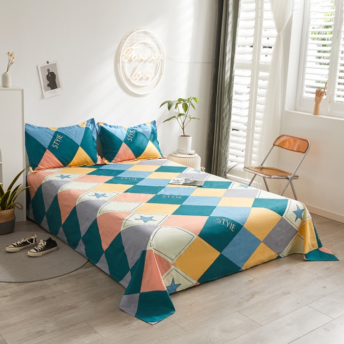 91家纺网 家纺一手货源 找家纺 优家居 2023新款植物羊绒四件套 都市风尚