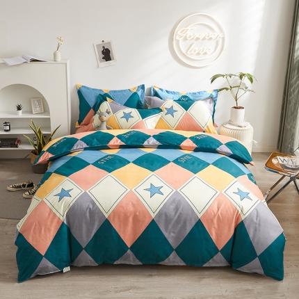 优家居 2023新款植物羊绒四件套 都市风尚