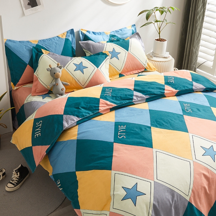 91家纺网 家纺一手货源 找家纺 优家居 2023新款植物羊绒四件套 都市风尚