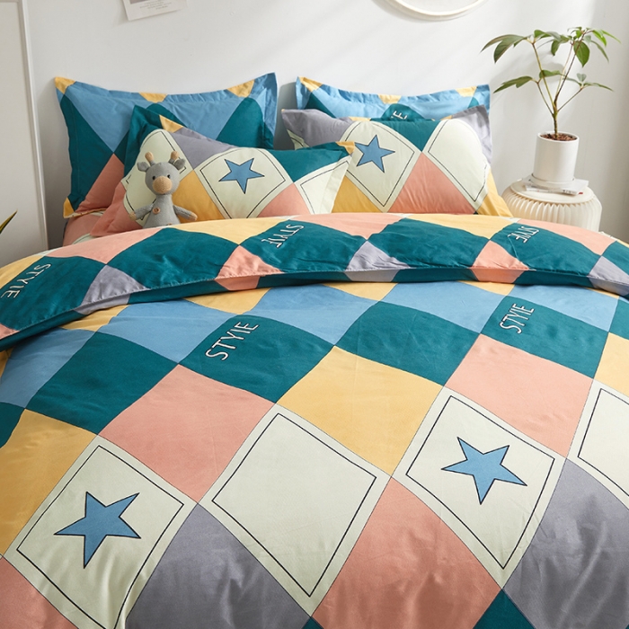 91家纺网 家纺一手货源 找家纺 优家居 2023新款植物羊绒四件套 都市风尚