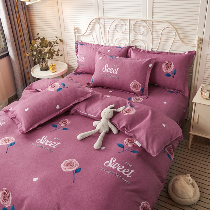 91家纺网 家纺一手货源 找家纺 优家居 2023新款植物羊绒四件套 多彩心情