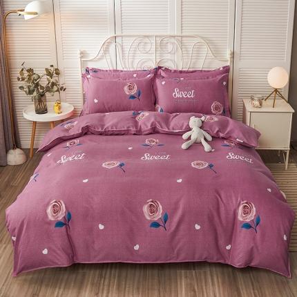 优家居 2023新款植物羊绒四件套 多彩心情