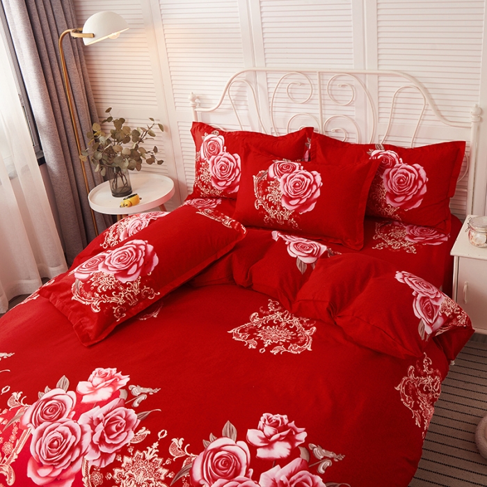 91家纺网 家纺一手货源 找家纺 优家居 2023新款植物羊绒四件套 古韵花秀