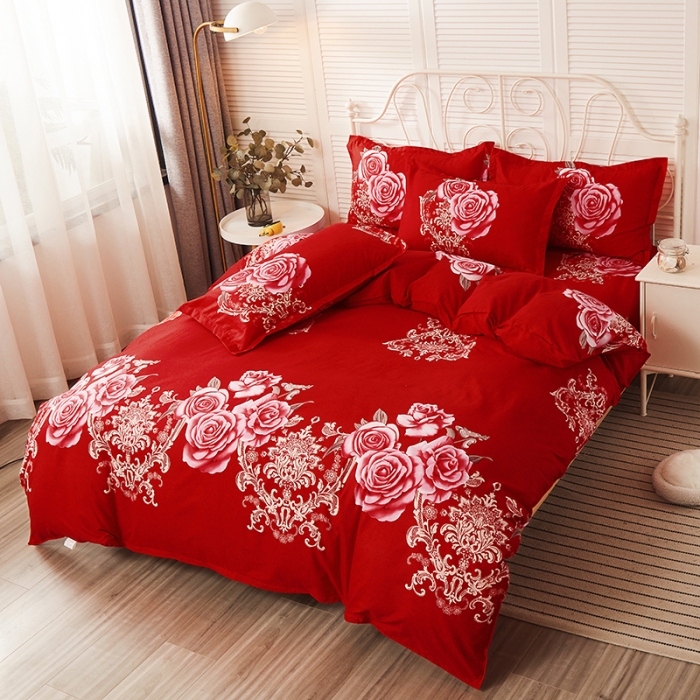 91家纺网 家纺一手货源 找家纺 优家居 2023新款植物羊绒四件套 古韵花秀