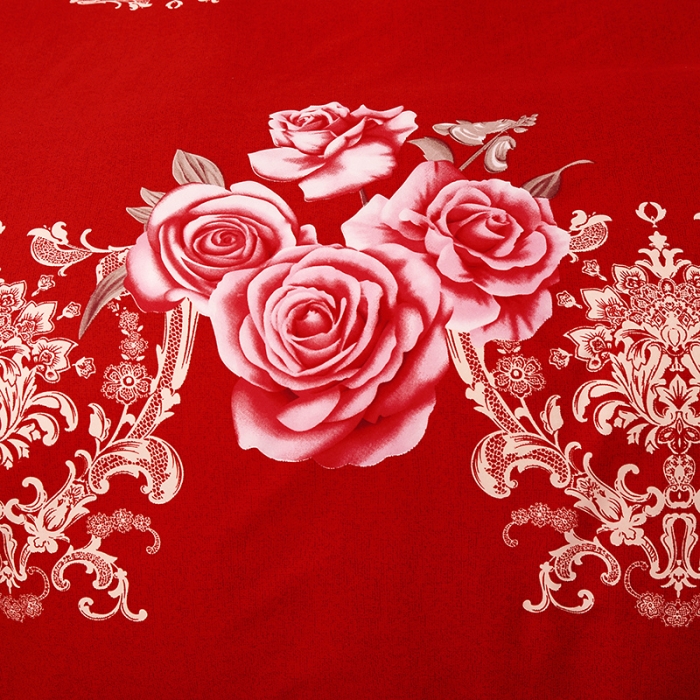 91家纺网 家纺一手货源 找家纺 优家居 2023新款植物羊绒四件套 古韵花秀