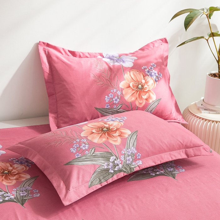 91家纺网 家纺一手货源 找家纺 优家居 2023新款植物羊绒四件套 花语