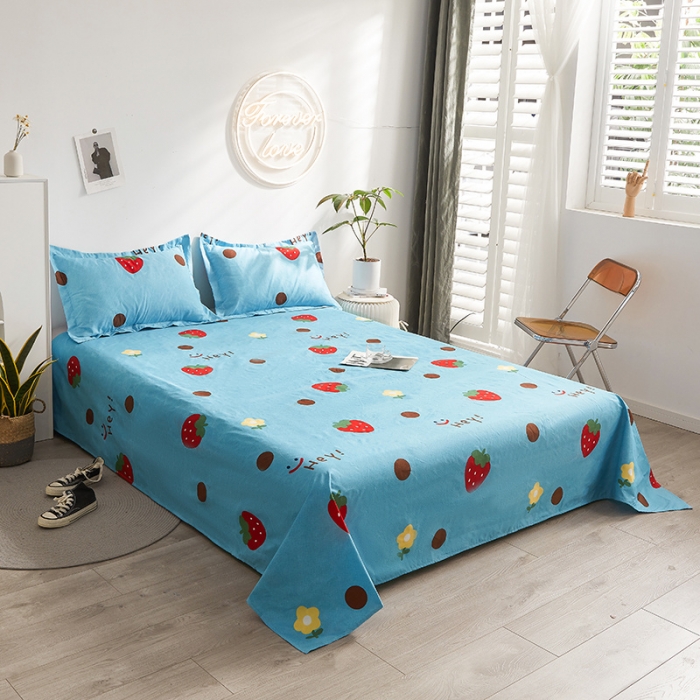 91家纺网 家纺一手货源 找家纺 优家居 2023新款植物羊绒四件套 开心草莓