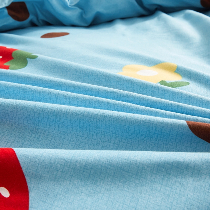 91家纺网 家纺一手货源 找家纺 优家居 2023新款植物羊绒四件套 开心草莓