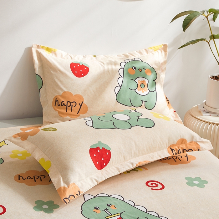 91家纺网 家纺一手货源 找家纺 优家居 2023新款植物羊绒四件套 恐龙乐园