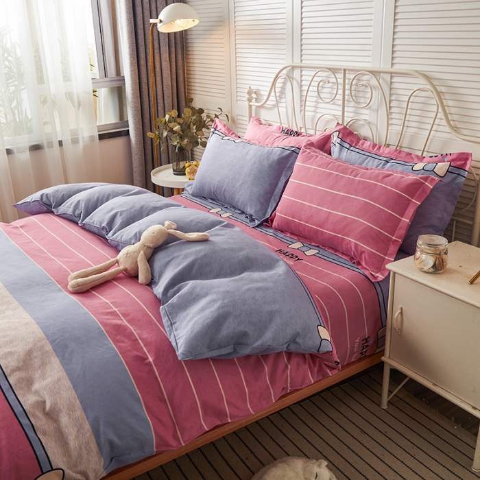 91家纺网 家纺一手货源 找家纺 优家居 2023新款植物羊绒四件套 快乐空间