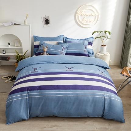 优家居 2023新款植物羊绒四件套 森林王子