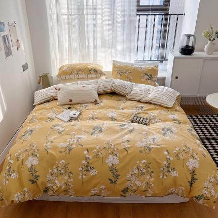 91家纺网 家纺一手货源 找家纺 希文 2022新款全棉印花四件套-繁花系列 美篱