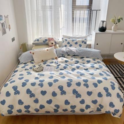 91家纺网 家纺一手货源 找家纺 （总）希文 2022新款全棉印花四件套-繁花系列 七色槿