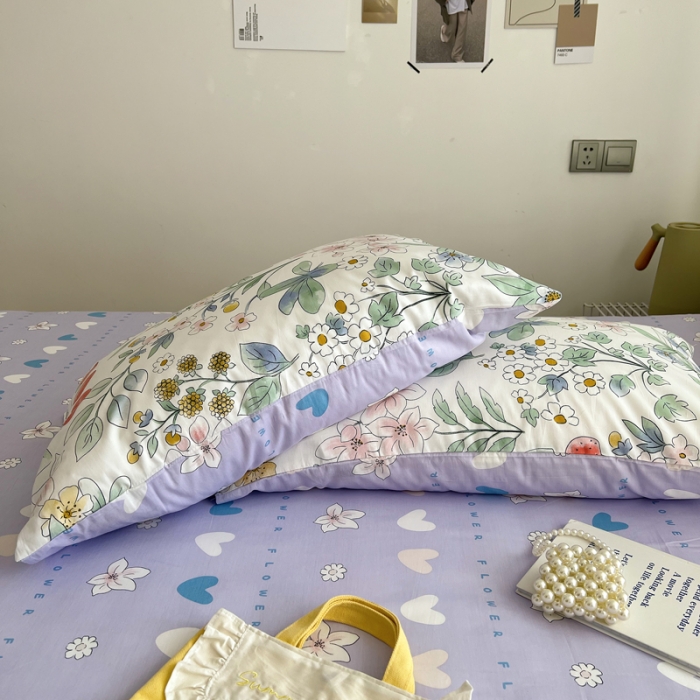 91家纺网 家纺一手货源 找家纺 希文 2022新款全棉印花四件套-繁花系列 甜心