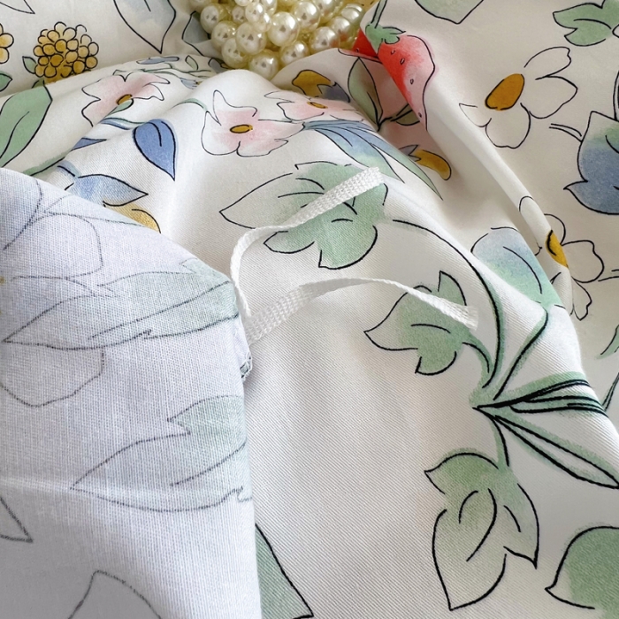 91家纺网 家纺一手货源 找家纺 希文 2022新款全棉印花四件套-繁花系列 甜心