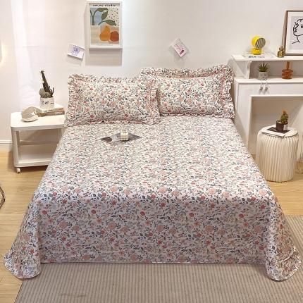 91家纺网 家纺一手货源 找家纺 宝齐莱 2022新款13372韩版全棉印花单床单 那年花开