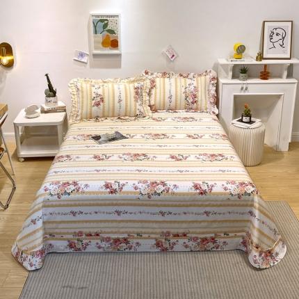 宝齐莱 2022新款13372韩版全棉印花单床单 花开富贵