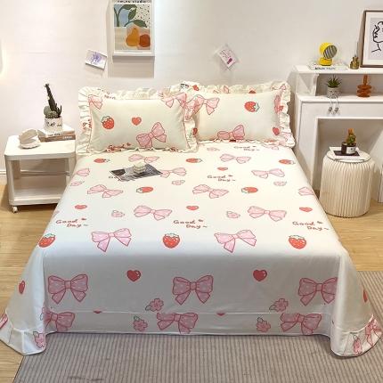 宝齐莱 2022新款13372韩版全棉印花单床单 少女心