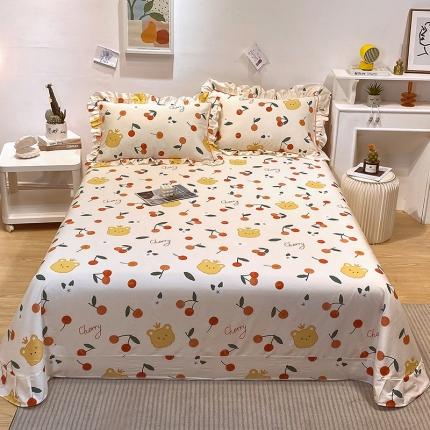 宝齐莱 2022新款13372韩版全棉印花单床单 小樱桃-1