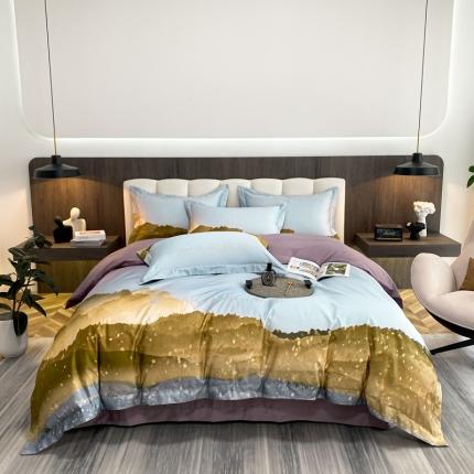 91家纺网 家纺一手货源 找家纺 （总）魅都 100s阿克苏长绒棉数码印花四件套