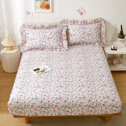 91家纺网 家纺一手货源 找家纺 宝齐莱 2022新款13372韩版全棉印花单床笠 那年花开