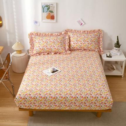 91家纺网 家纺一手货源 找家纺 宝齐莱 2022新款13372韩版全棉印花单床笠 浓情花意