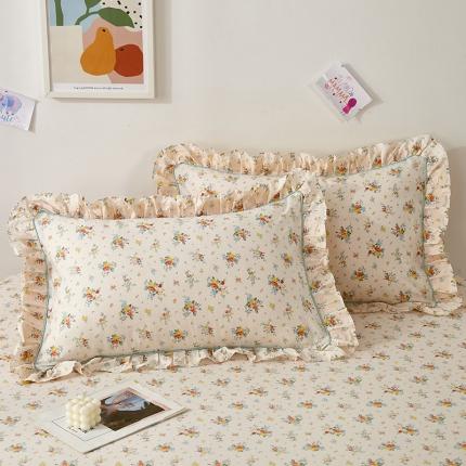 91家纺网 家纺一手货源 找家纺 (总）宝齐莱 2022新款13372韩版全棉印花枕套