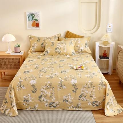 91家纺网 家纺一手货源 找家纺 宝齐莱 2022新款13372全棉印花单床单 半暖时光