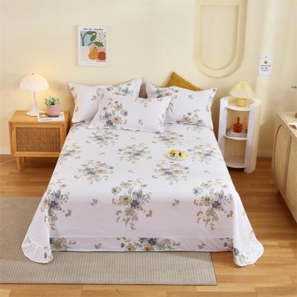 91家纺网 家纺一手货源 找家纺 宝齐莱 2022新款13372全棉印花单床单 花开似锦