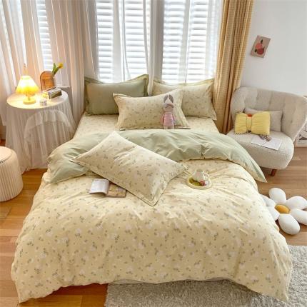 91家纺网 家纺一手货源 找家纺 宝齐莱 2022新款13372全棉印花床品套件四件套 安琪儿