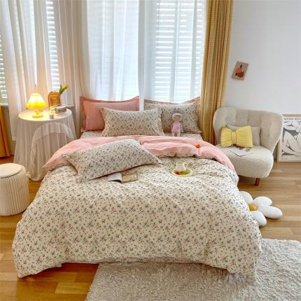 91家纺网 家纺一手货源 找家纺 宝齐莱 2022新款13372全棉印花床品套件四件套 琉璃